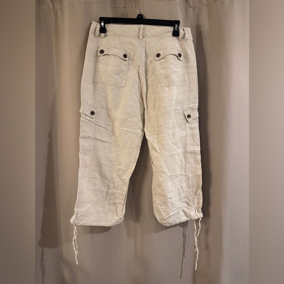 Caribbean Joe Linen Pants in Cream - Picture 2 of 6